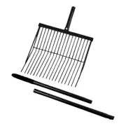 3 Piece Metal Stable Fork Rake Mulch Shavings Horse Cows Farm