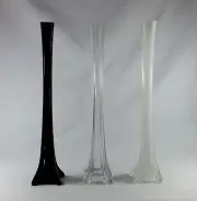 16-Inch Tower Eiffel Glass Vase for Decorating Wedding Feather Eifel Centerpiece