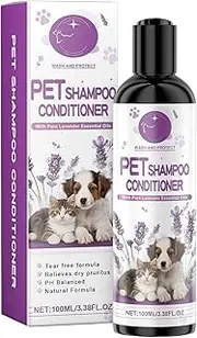 Shampoo Conditioner for Pets - Lavender Pet Natural 100ml Dog Shampoo | Deodorizing Moisturizing Pet Supplies Sensitive Skin Puppy Shampoo for Cats & Dogs