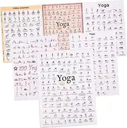 Abaodam 6Pcs Yoga Pose Wall Art Canvas Decor Crafted Workout Pictures for Home Office Unique Decorative Accessory for Healthy present for Yoga Enthusiasts