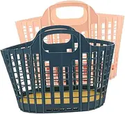 HOUDERCO 2pcs Hand Basket Fruit and Vegetable Basket Vegetables Eggs Bin Kitchen Organiser Storage Collapsible Grocery Baskets Storage Basket Food Basket Picnic Basket Storage Organizer Pp