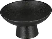 LALADEFIEE Refreshment Tray Platter Appetizer Plate Snack Bowl with Dip Dessert Display Plates Porcelain Snack Tray Tableware Snack Dish Serving Dish Style Creative Ceramics Black re-usable