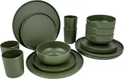 Bo-Camp - Industrial - Crockery - Patom - 16 Pieces - Green