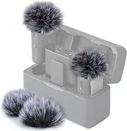 SUNMON DJI Mic Windscreen Furry Foam - DJI Wireless Mic Outdoor Microphone Cover Muff Pop Filter Noise Reduction, Mic Covers for DJI Microphone Wireless(4 PC)