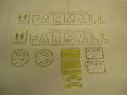 IHC International Farmall Model C Decal Set VINYL Cut - FREE SHIPPING