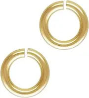 20pcs Adabele Real 1/20 14K Gold Filled Open Jump Rings 4mm (0.16 Inch) Small O Ring Connector (Wire 0.8mm/20 Gauge) for Jewelry Craft Making JK6-C4
