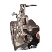 Shampoo Dispenser Bottle Ceramic Large Capacity Home Decoration with Pump for Bathroom Small Silver