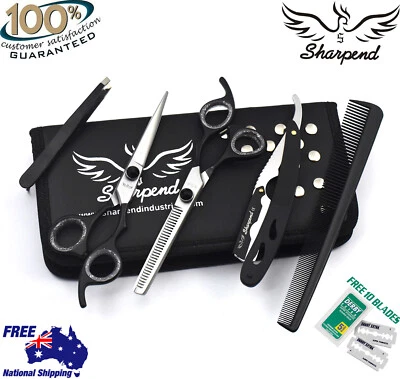 6.5" Salon Hairdressing Scissors Hair Barber Shears Cutting Thinning Razor set