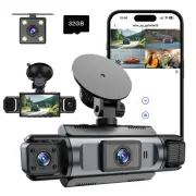 4 Channel WiFi Dash Cam with 32GB Card, 4 * 1080P Dash Camera for Cars Front ...