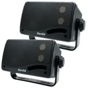 Herdio 2X3.5" In/Outdoor Speakers 3 Way Wall Mount Marine Speakers Waterproof
