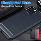 Shockproof Case For iPhone 16 15 14 13 Pro Max Matte Carbon Fibre Pattern Cover
