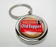 GOLDEN OLD TOPPER Beer Can Bottle Cap Opener Key Chain / Key Ring Handmade