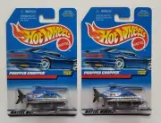 2-Hot Wheels 1997 Blue Propper Chopper Police Helicopter 798 Bottoms Say 1989