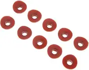 10 Pcs Air Valve Stem Mud Guard Silicone Rubber Cap Universal Orange