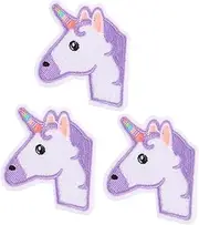 Holibanna 3Pcs Unicorn Fabric Patches for Clothing DIY Embroidery Stickers for Bags and Home Decor Cute Unicorn Style Patches for Fashion Accessories