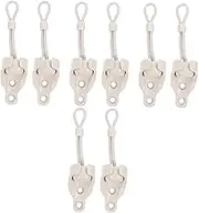 Zerodeko 8 Sets Shutter Windproof Buckle Bungee Tie Down Conversion Kit Replacement Mounting Brackets for Blind Outdoor Drapes Plastic Stand Divider for Room Separation bunk Bed Curtains
