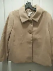 Chico's Sz 1 Medium Sz 8 Arabian Camel Smooth Swing Jacket Coat Lined NWT Plush