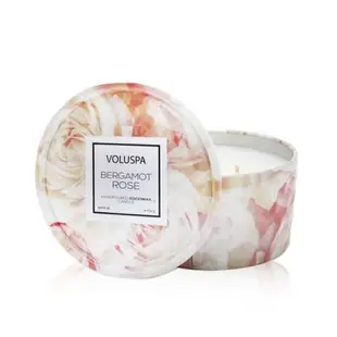 Voluspa 兩個燈芯錫芳香蠟燭 - Bergamot Rose170g/6oz