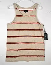 Size S - Brixton Hilt II Tank Top Worn Wash Brown Striped
