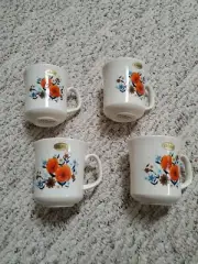 Mikasa Cordon Bleu Gay Paree 4 coffee cups mugs new floral