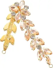 BELLIFFY Glass Rhinestone Applique for DIY Clothing and Accessories Sparkling Bridal Sash Trim for Wedding Shoes Bags and Arts Crafts Projects