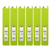 6x Marbig PP Clearview 2 D-Ring 38mm A4 Insert Binder File Paper Organiser Lime