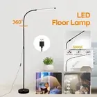 LED Floor Standing Lamp 360° Adjustable Gooseneck Reading Eyelash Light
