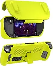 for Steam Deck Case, TPU Carrying Case Cover with Removable Cover, Game Console Case, Game Machine Protector (Orange Yellow)