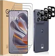 HEYUS [3+3 Pack] Screen Protector + Camera Lens Protector for Motorola Moto Edge 50 Neo 6.4-Inch 2024, [Scratch Resistant] 9H Hardness, HD Clear, Bubble-Free Installation Camera Tempered Glass