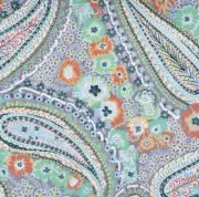 Set of 8 Vera Bradley Citrus Paisley Scallop Placemats Floral Mint Coral $100!