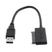 USB 3.0 to Micro SATA 7+9 16 Pin 1.8" 90D Angled Driver SSD Adapter Cable USA