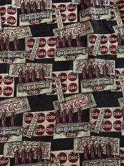 COCA-COLA Bottling Co TAPESTRY FABRIC COKE Drink Coca SOFT DRINK Soda 53" x 37"