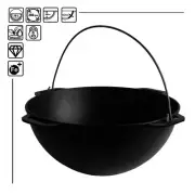 Asian cast iron cauldron 10 liters. Thickness 3.8 mm