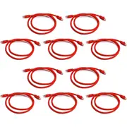 10x 8Ware 2m Cat6a UTP Snagless Ethernet Cable LAN RJ45 Network Connector Red