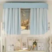 Bunk Bed Tents for Top Bunk Twin Size,Princess Style lace Dream Privacy Space Bed Sleeping Tents Portable & Foldable Double Layers Dustproof Bunk bed Curtains for Junior Loft Bed College Students Dorm