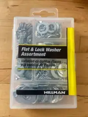 (277-Pk) Hillman Flat Lock and Washer Assortment Kit 130208 New