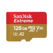 Sandisk Extreme MicroSDXC 128GB 190Mb/S R 90Mb/S W UHS-I U3 C10 V30 A2 Card