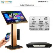 12TB HDD 141K English,Vietnamese Songs,Touch Screen Karaoke Player,22'' Home KTV