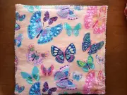 Reusable Paper Towels (paperless), Handmade, 1 dozen (12) Butterflies/salmon