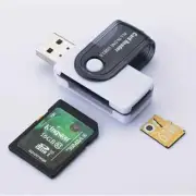 1pc Multi-functional 4-in-1 Card Reader Compatible With MS/SD Card/micro SD/micr