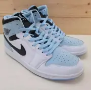2022 Air Jordan 1 Mid Se White Ice Blue-Black DV1308-104 NEW IN box Us12