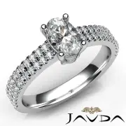 1.4ctw Brilliant Cut Oval Diamond Engagement Ring GIA G-SI1 White Gold Women New