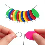 10pcs Red Thumb Needle Threader Set - Easy Sewing Machine Threader for Seniors