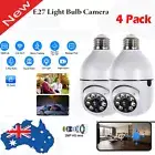 ✅LOT 4Pack 360° IP E27 Light Bulb Camera WiFi Night Smart Home Wireless Security