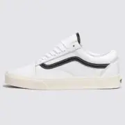 New Vans Old Skool Leather White/Black Sneakers Low-Top Shoes 2024