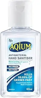 Aqium Antibacterial Hand Sanitiser Gel, 60 milliliters