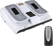 Foot Massager Machine, Electric Foot Circulation Machine with 4 Levels Intensity Adjustment, Remote Control, Circulation Blood Booster, Suitable for Home or Office, Relieve Leg Fatigue