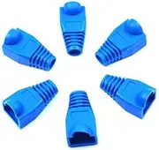 RJ45 Connector Plug Protective Sleeve Cover Cap Compatible with CAT5E/6 Cable USB Connectors Pc Case(100PCS,Blue)