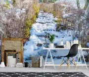 3D Snow Stairs Grass G6360 Wallpaper Wall Murals Removable Self-adhesive Honey