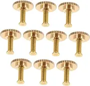 HOOTNEE 20pcs Badge Fix Screw Pin Backs with Screw Covers Metal Badge Accessories for DIY Crafts Clothing Decoration and Bag Accessories Easy to Use and Secure Attachment